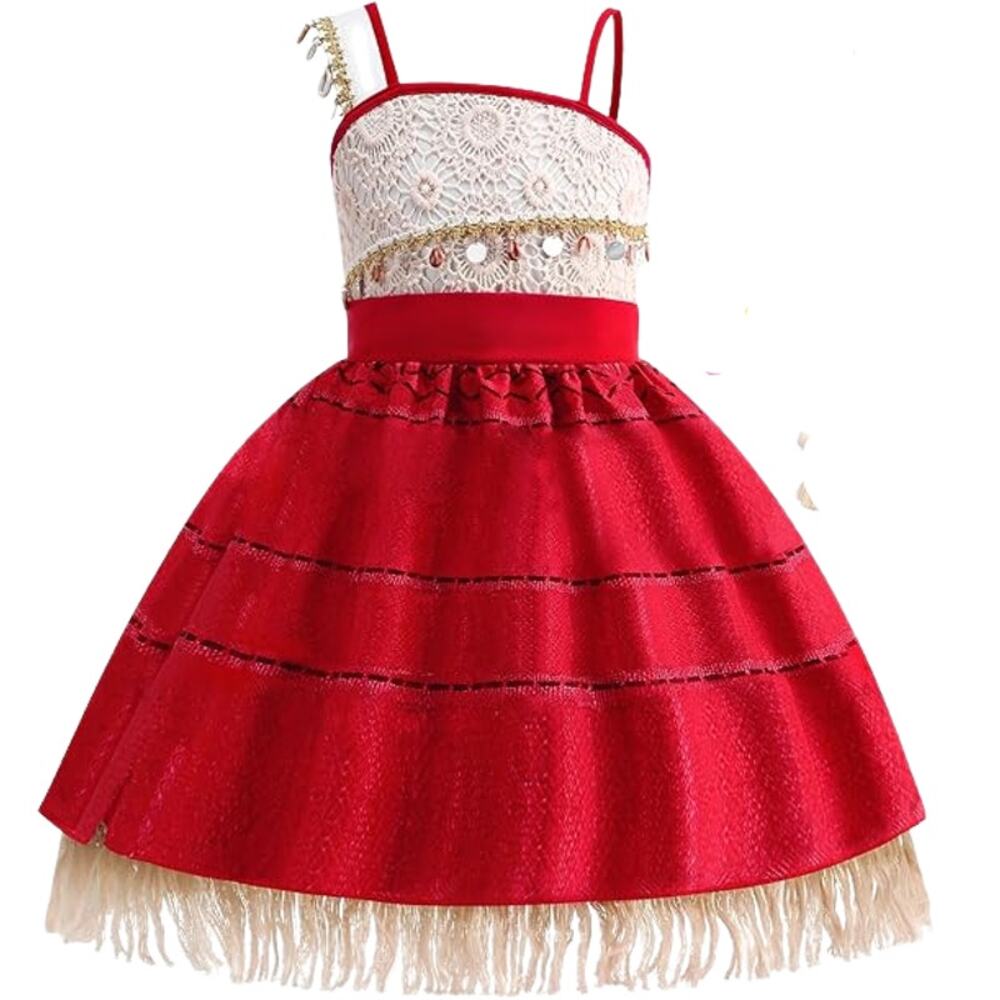 Island Princess Costume Girls 5-6 Dress Up 28in Length Tropical Outfit